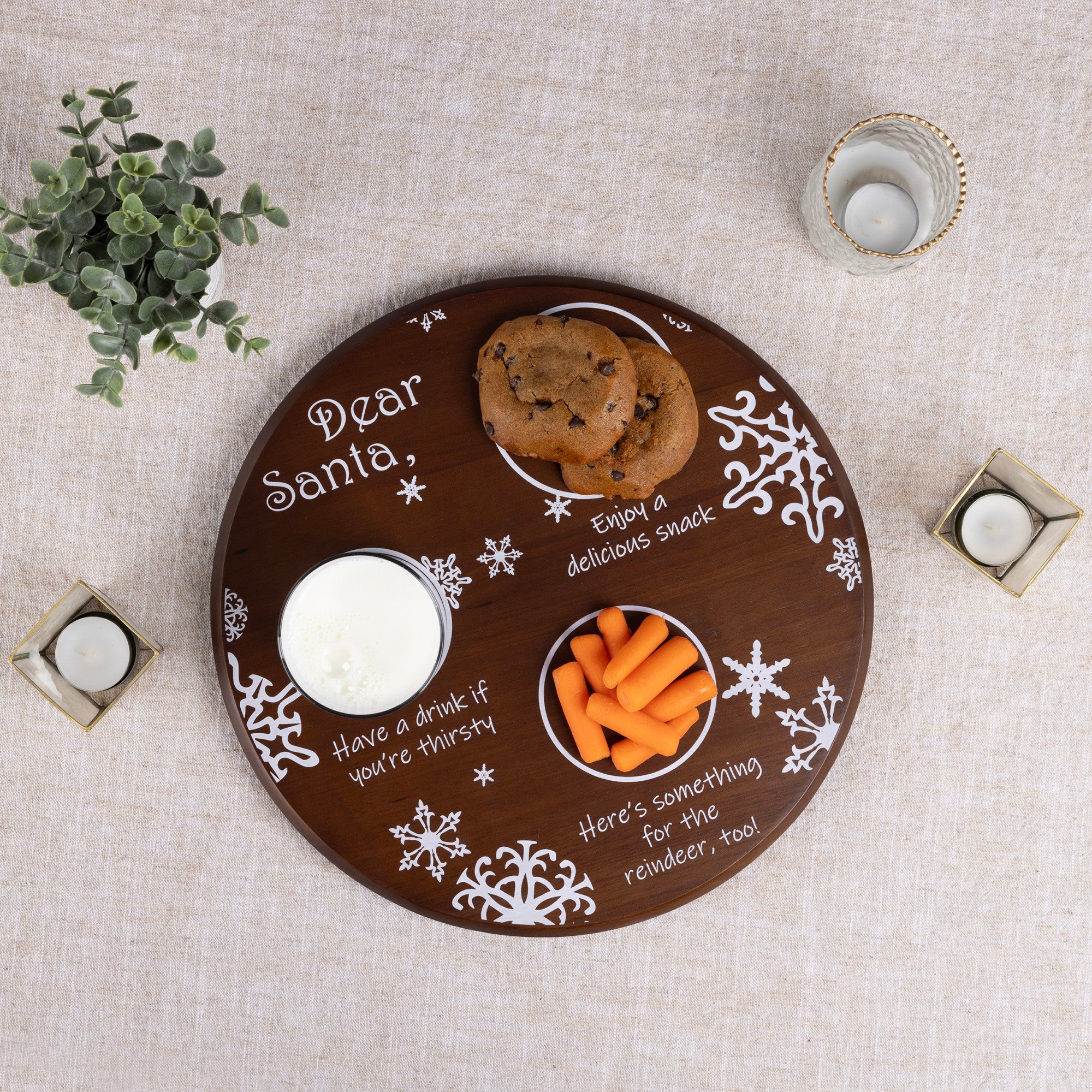 Dear Santa Round Tray