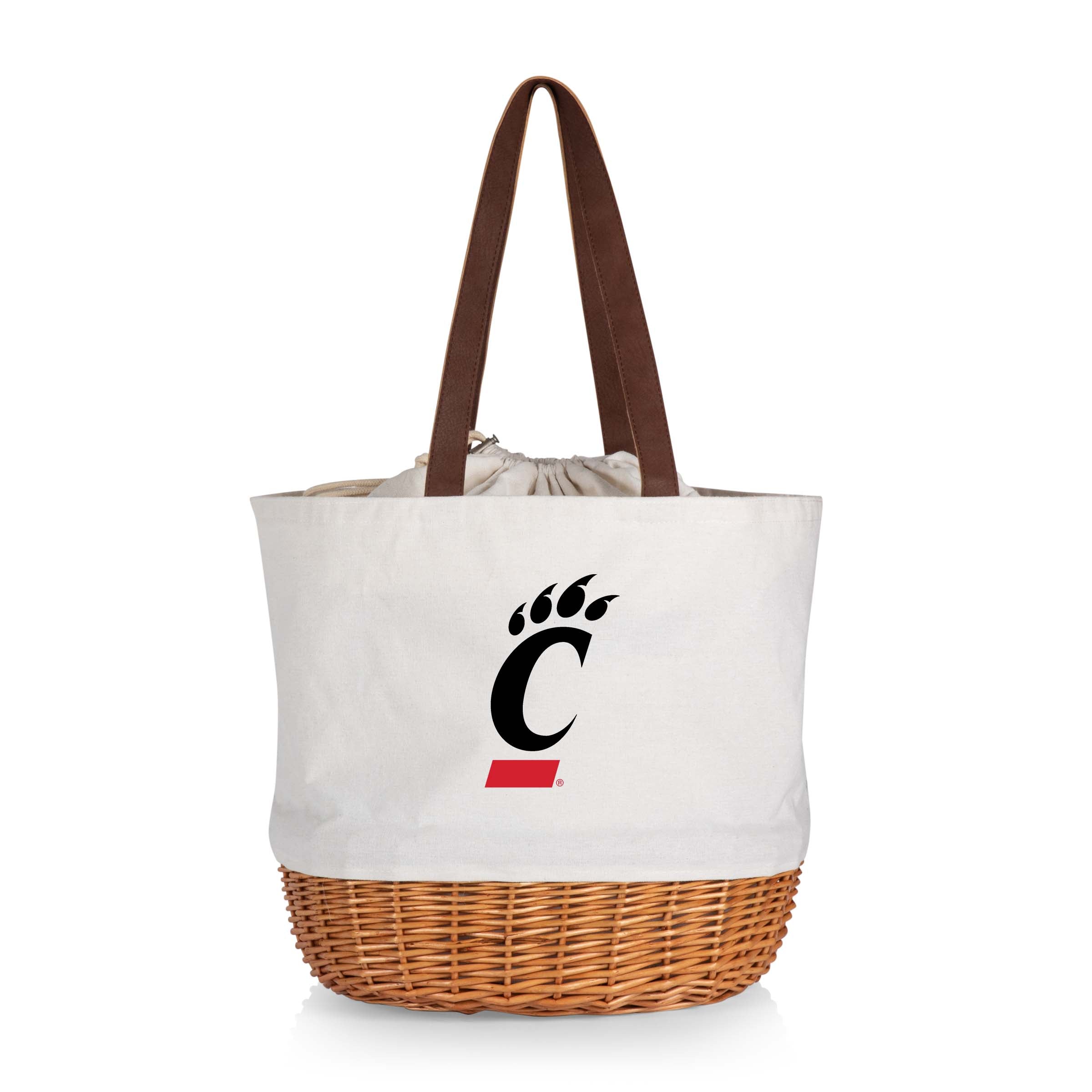 Cincinnati Bearcats - Coronado Canvas and Willow Basket Tote