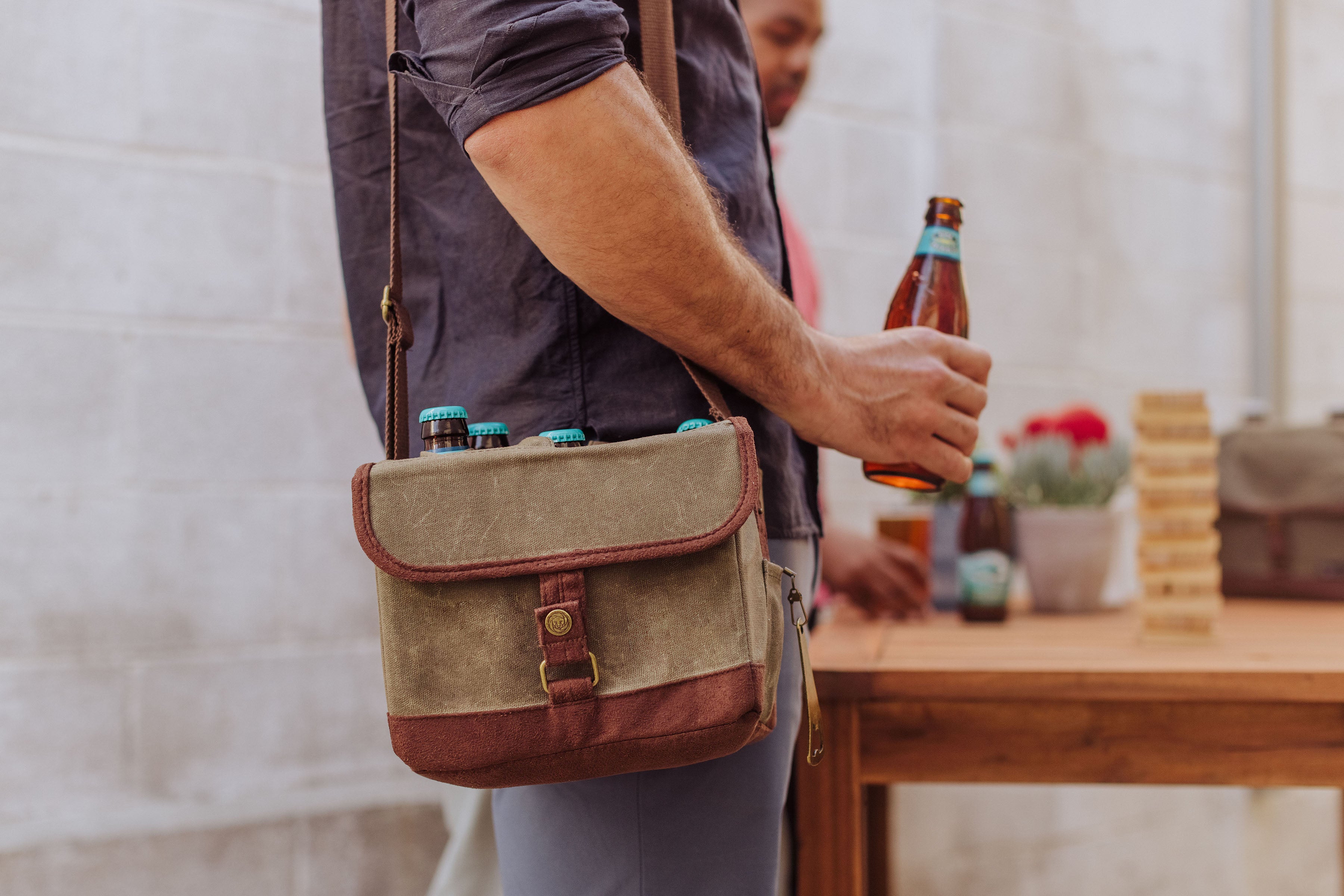 Beer Caddy Cooler Tote with Opener