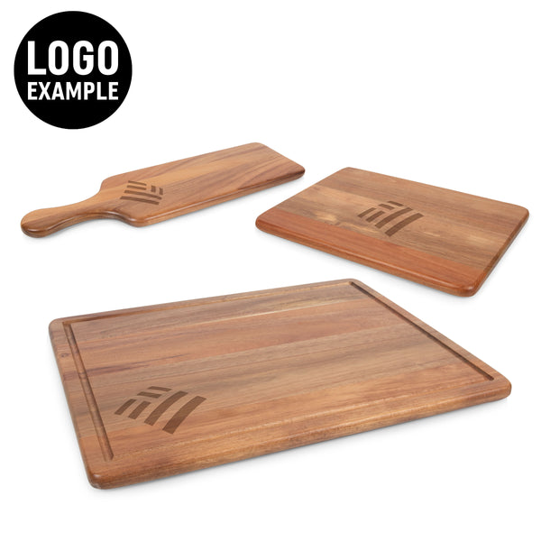 3-Piece Acacia Wood Charcuterie Board Set