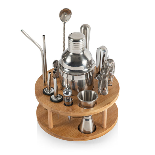 Lazy Susan Bar Tool Set (Bamboo & Stainless Steel)