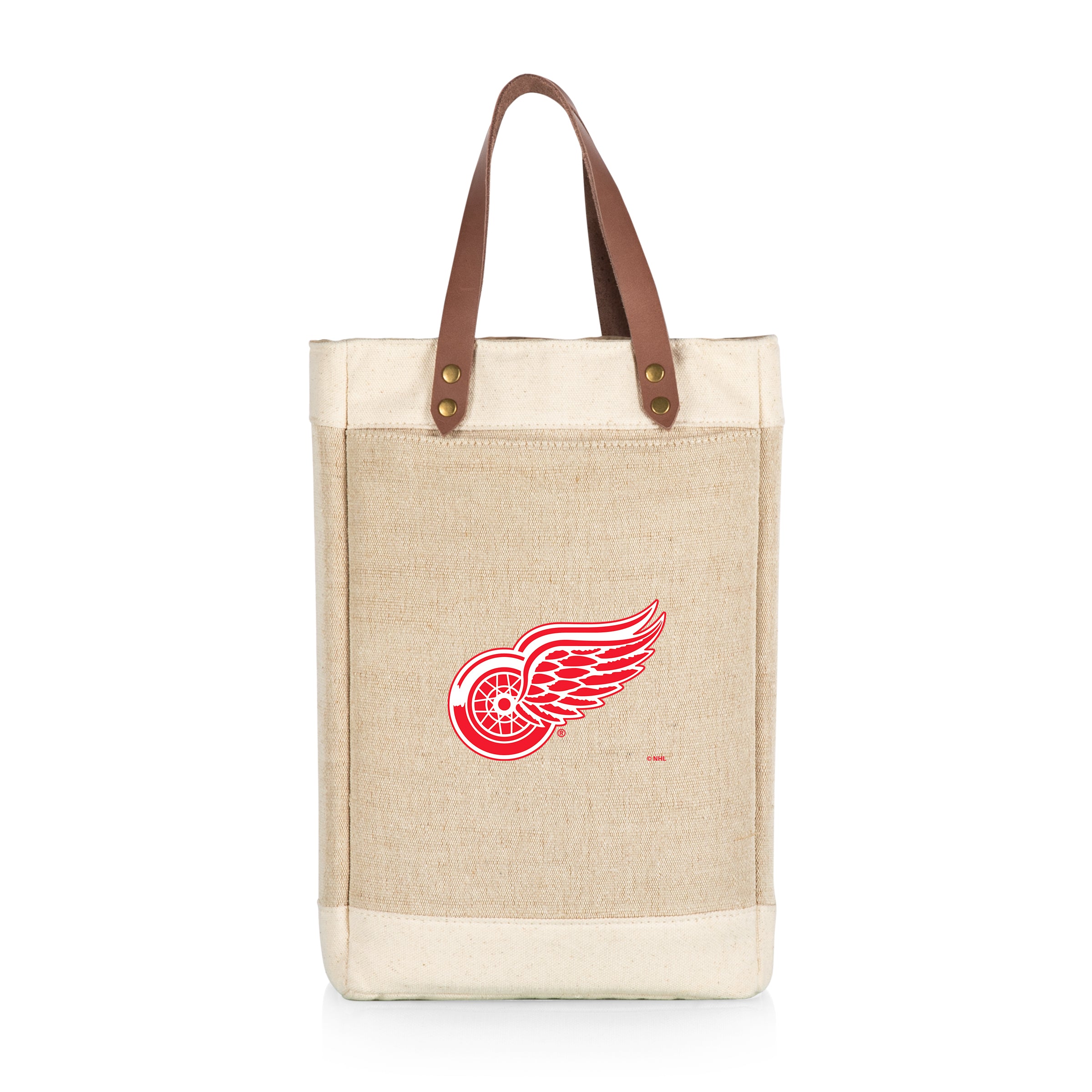 Detroit Red Wings - Pinot Jute 2 Bottle Insulated Wine Bag