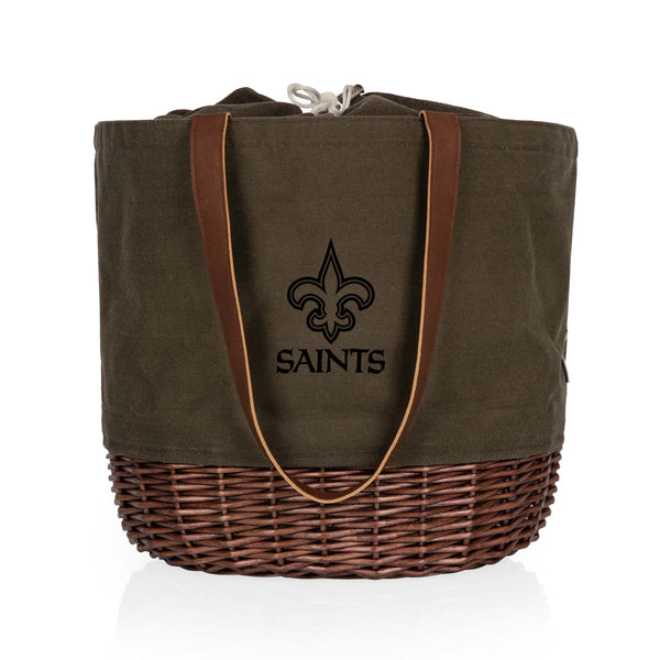 New Orleans Saints - Coronado Canvas and Willow Basket Tote