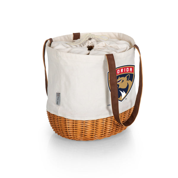 Florida Panthers - Coronado Canvas and Willow Basket Tote