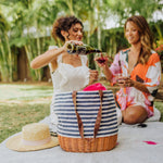 Coronado Canvas and Willow Basket Tote