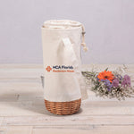 Malbec Insulated Canvas and Willow Wine Bottle Basket