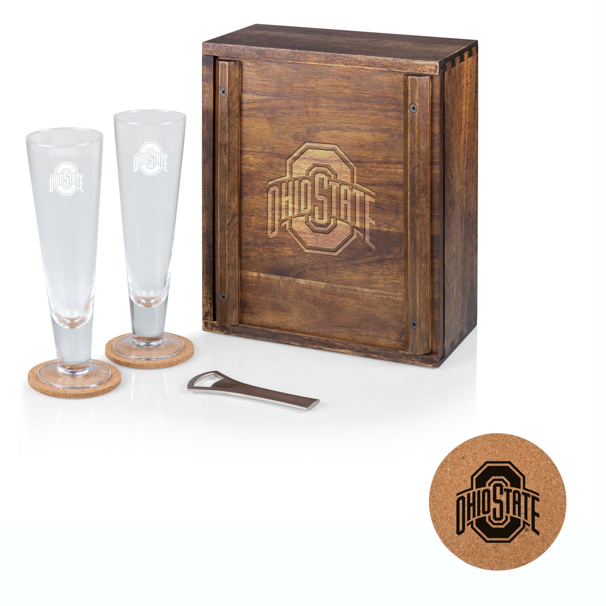 Ohio State Buckeyes - Pilsner Beer Glass Gift Set