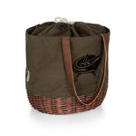 Columbus Blue Jackets - Coronado Canvas and Willow Basket Tote