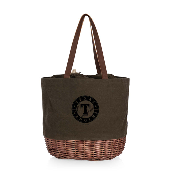 Texas Rangers - Coronado Canvas and Willow Basket Tote