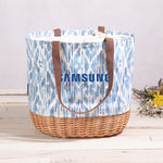 Coronado Canvas and Willow Basket Tote