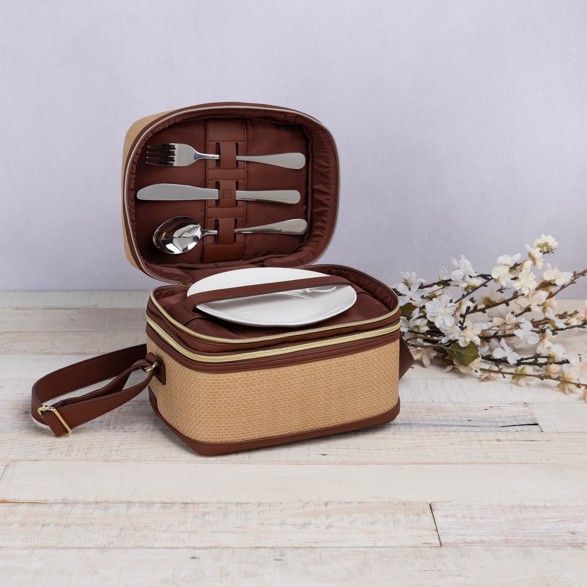 Margot Insulated Lunch Tote Bag with Utensils