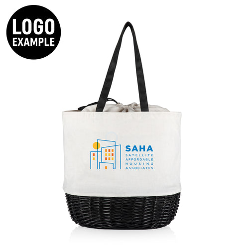Coronado Canvas and Willow Basket Tote