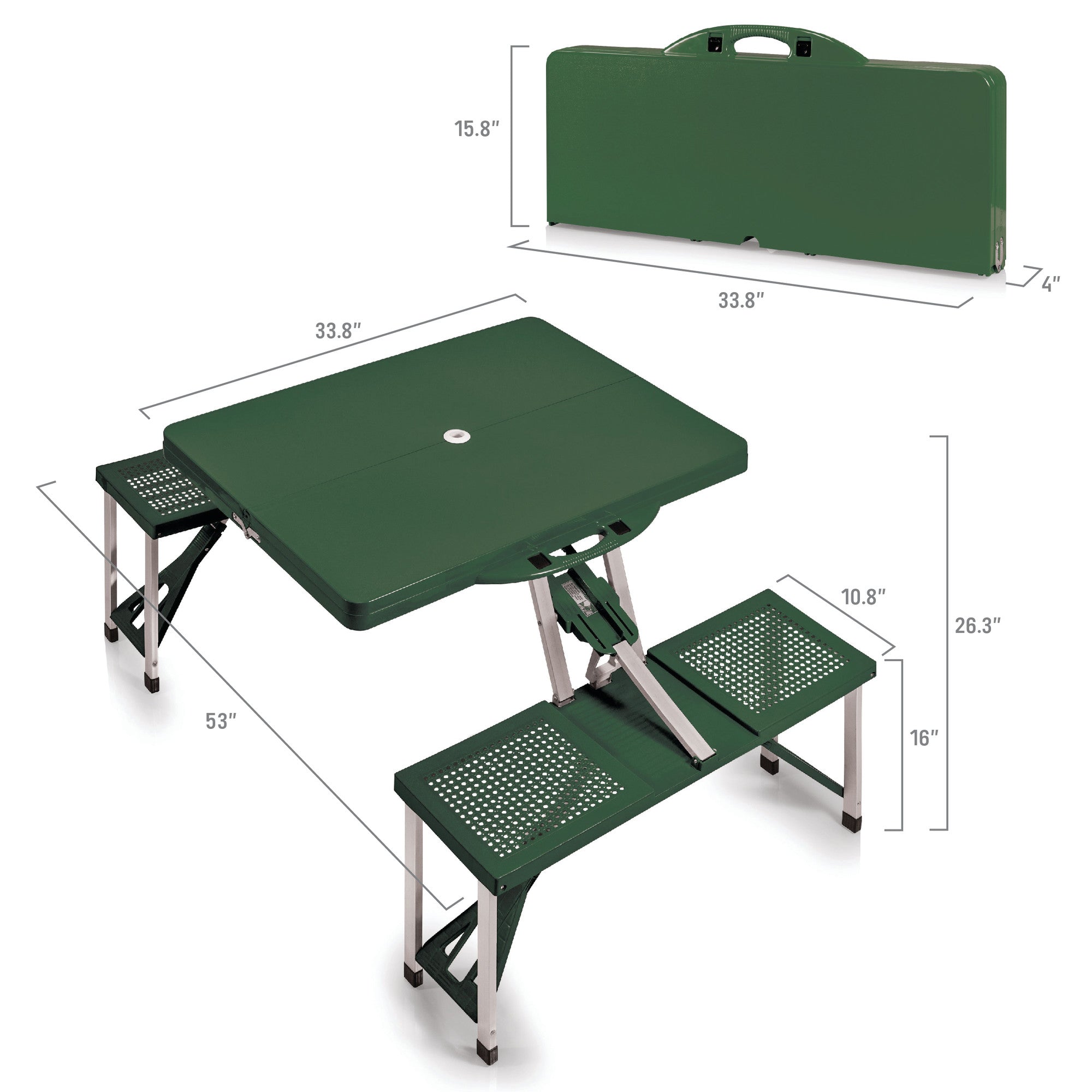 Oakland Athletics Baseball Diamond - Picnic Table Portable Folding Table with Seats