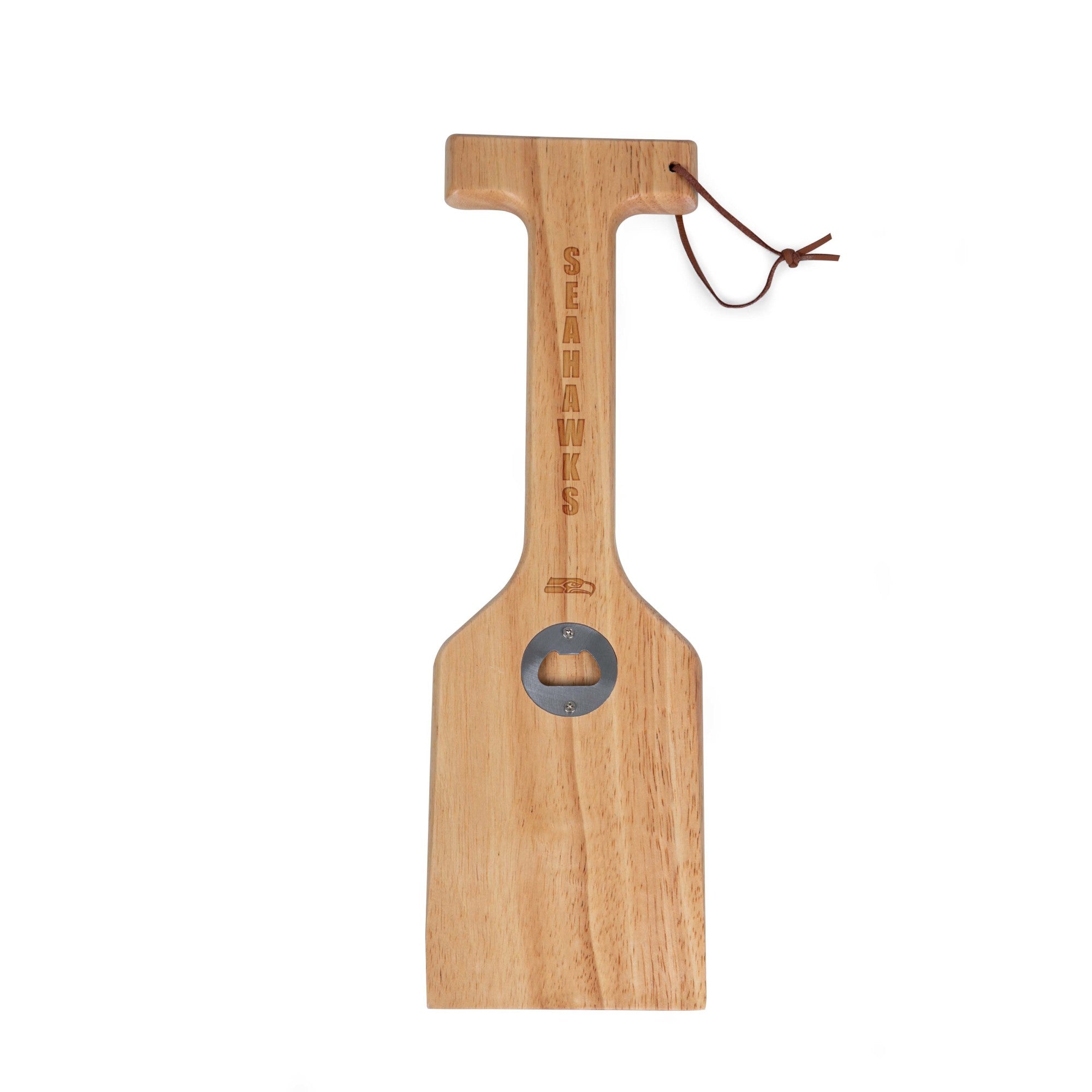 Seattle Seahawks - Hardwood BBQ Grill Scraper with Bottle Opener