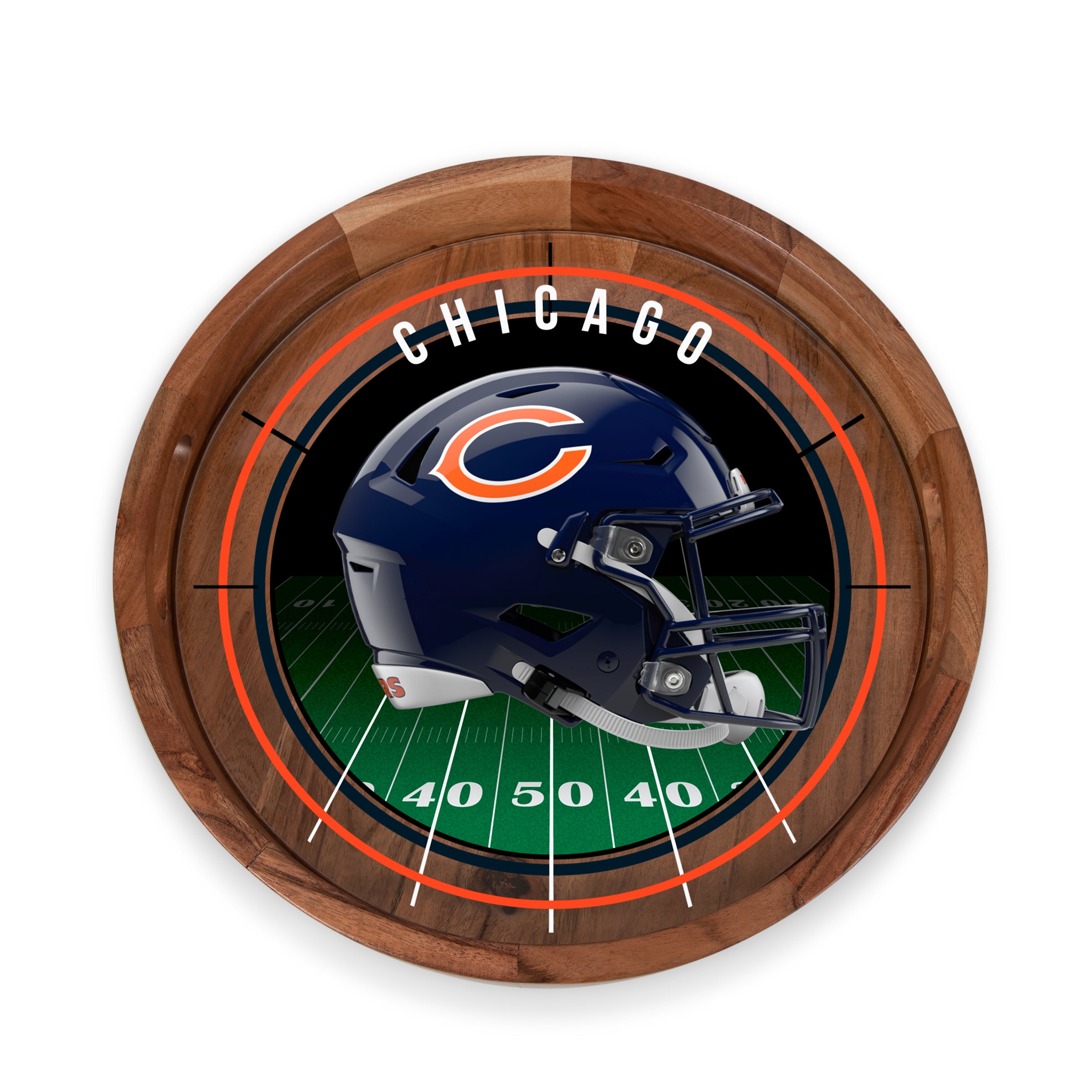 Chicago Bears - Barista Serving Tray with Glass Insert