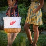 Detroit Red Wings - Coronado Canvas and Willow Basket Tote
