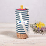 Malbec Insulated Canvas and Willow Wine Bottle Basket
