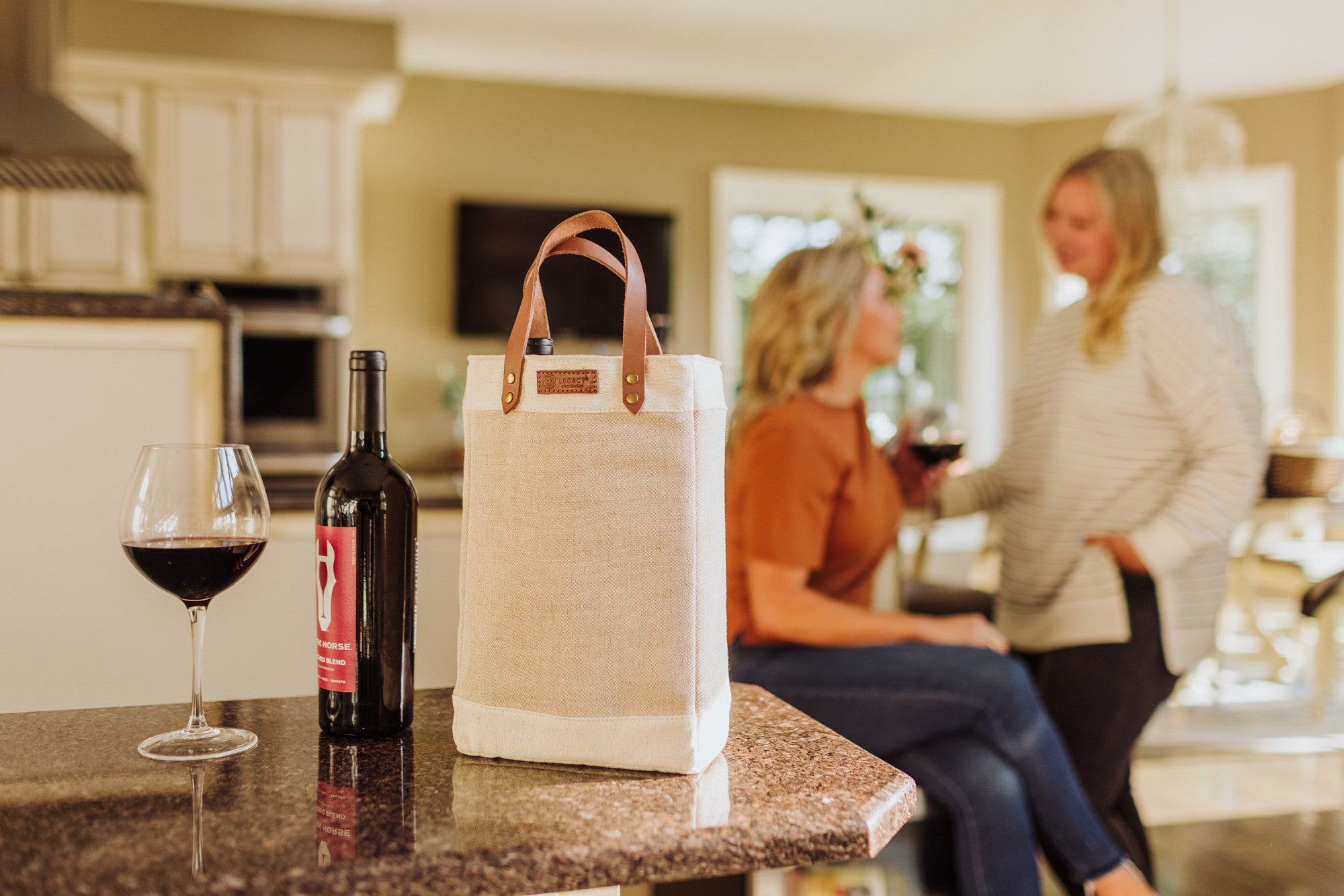 Chicago Blackhawks - Pinot Jute 2 Bottle Insulated Wine Bag
