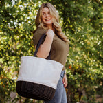 Coronado Canvas and Willow Basket Tote