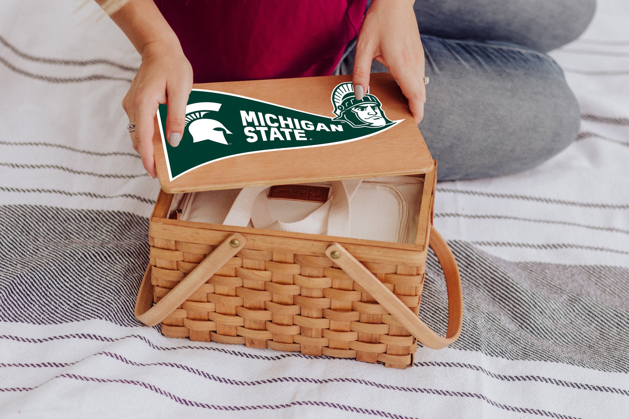 Michigan State Spartans - Poppy Personal Picnic Basket