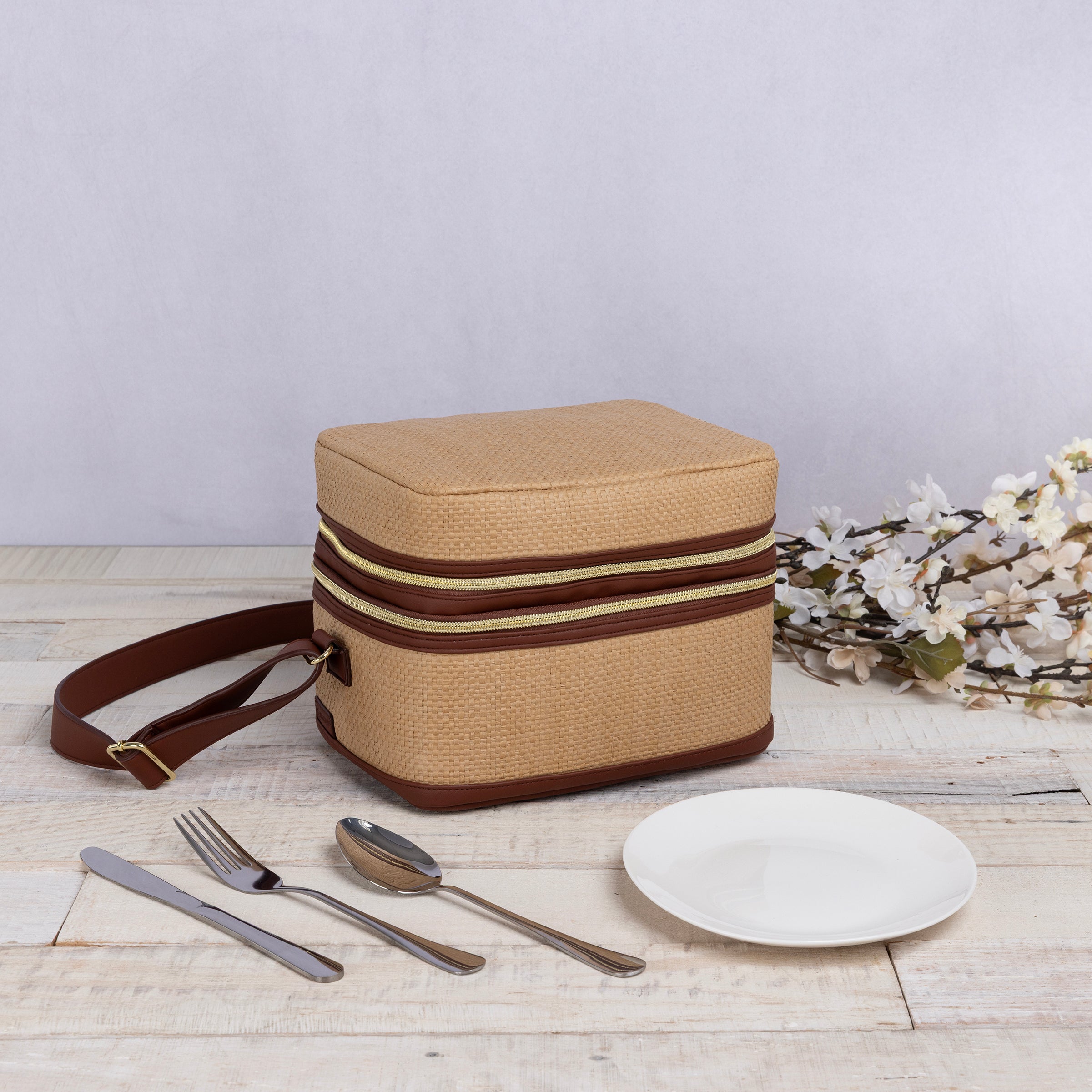 Margot Insulated Lunch Tote Bag with Utensils