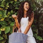 Coronado Canvas and Willow Basket Tote