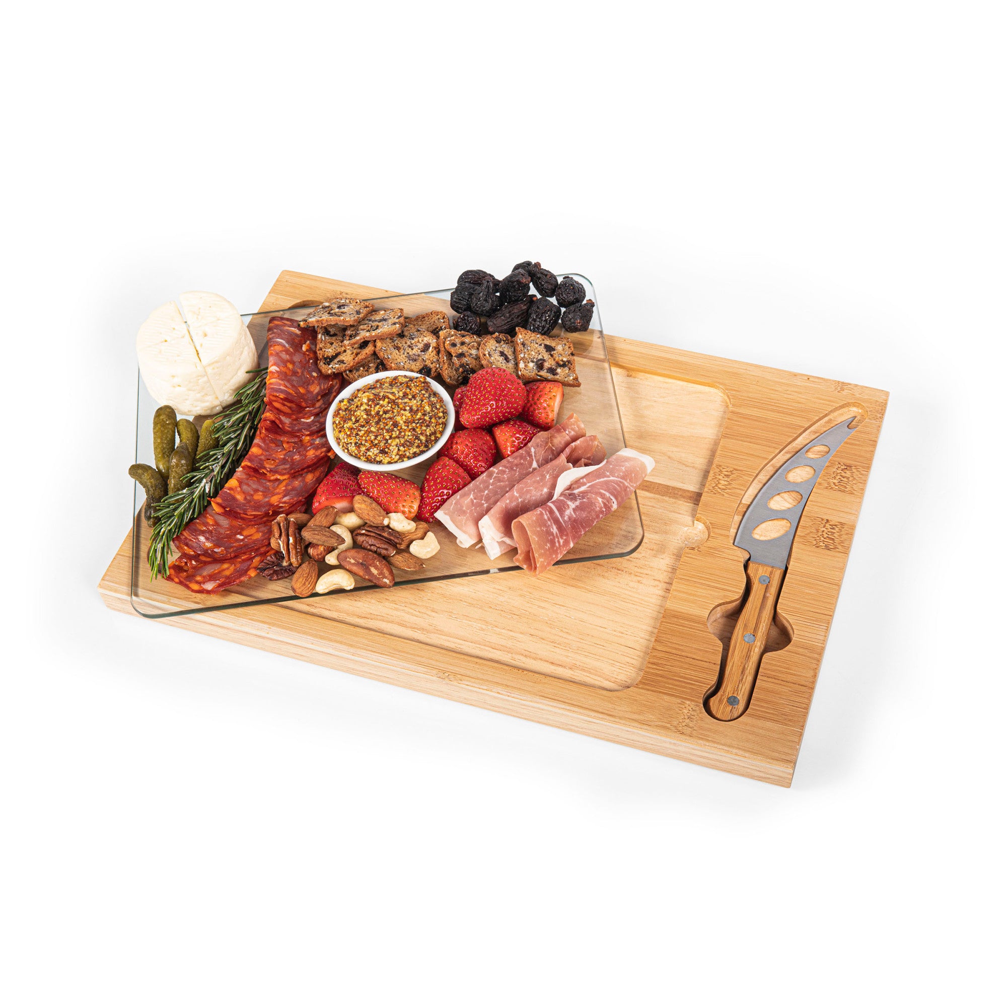 App State Mountaineers - Icon Glass Top Cutting Board & Knife Set