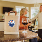 Edmonton Oilers - Pinot Jute 2 Bottle Insulated Wine Bag