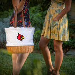 Louisville Cardinals - Coronado Canvas and Willow Basket Tote