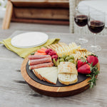 Colorado Avalanche - Insignia Acacia and Slate Serving Board with Cheese Tools