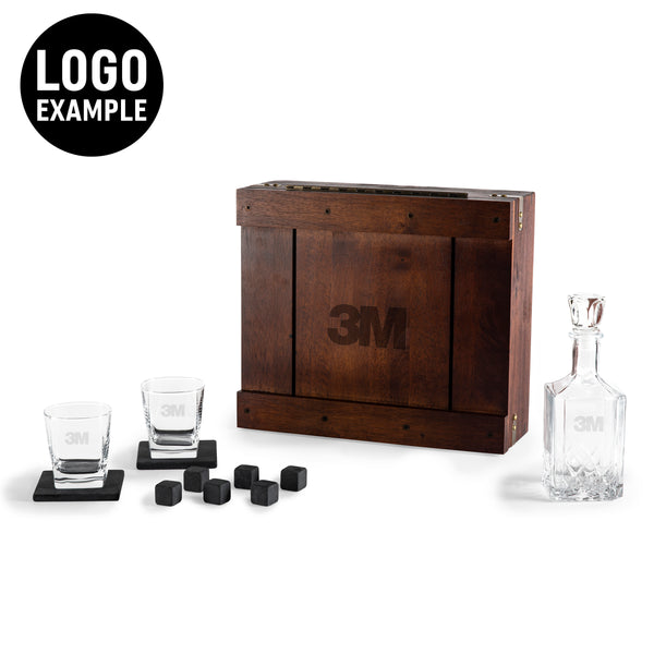Whiskey Box Gift Set with Decanter