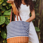 Coronado Canvas and Willow Basket Tote