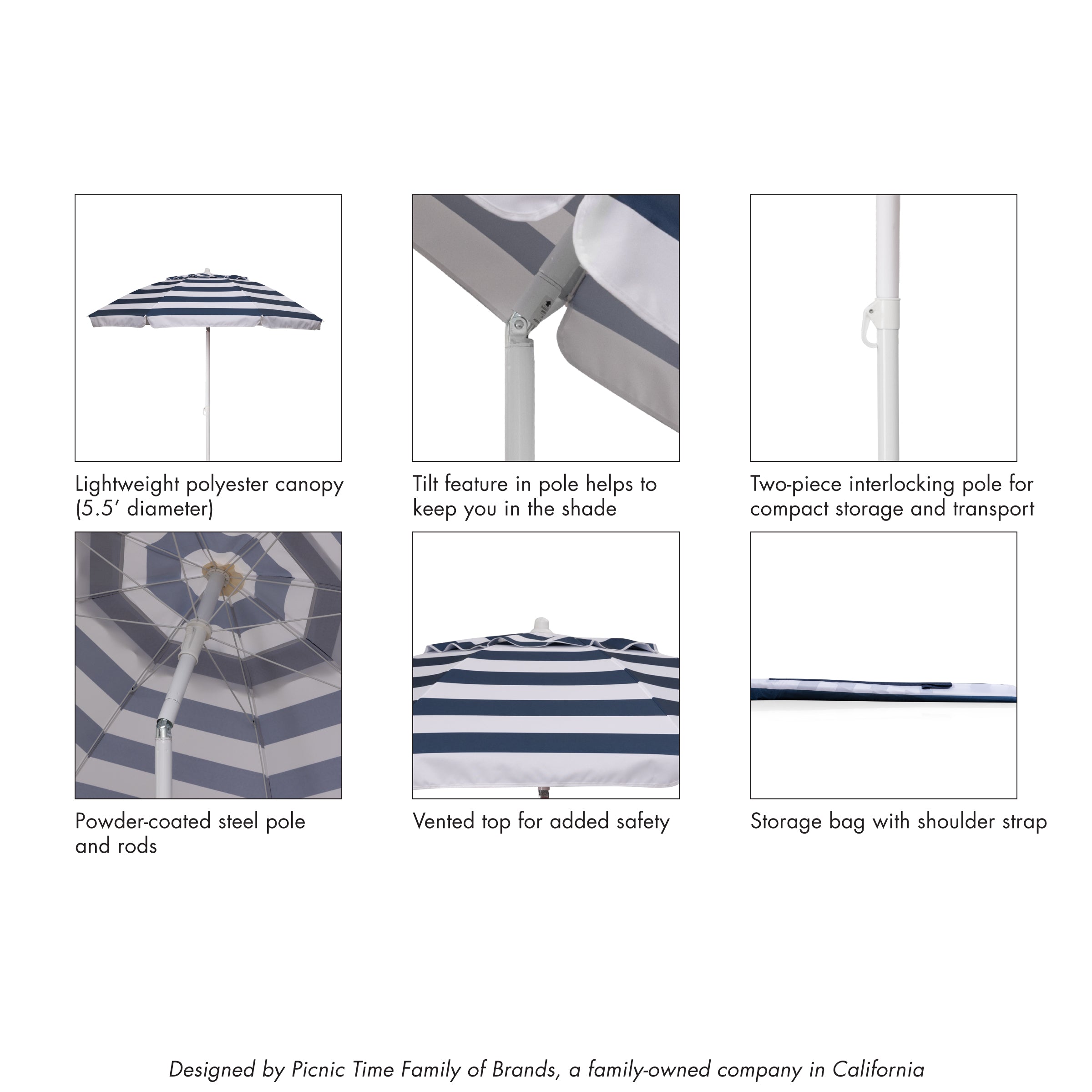 5.5 Ft. Portable Beach Umbrella