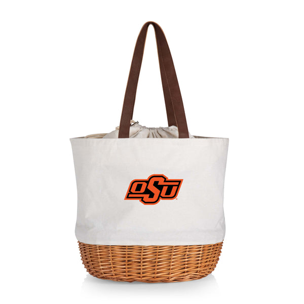 Oklahoma State Cowboys - Coronado Canvas and Willow Basket Tote