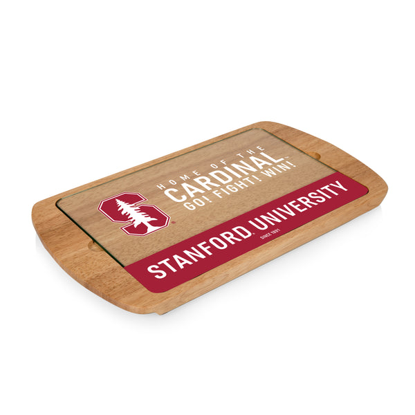 Stanford Cardinal - Billboard Glass Top Serving Tray