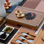 Houston Texans - Concerto Glass Top Cheese Cutting Board & Tools Set