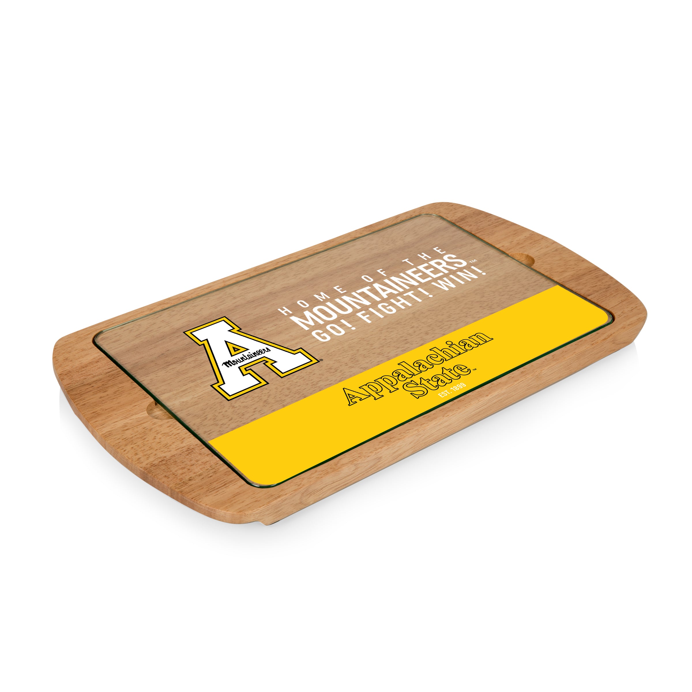 App State Mountaineers - Billboard Glass Top Serving Tray