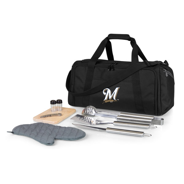 Milwaukee Brewers - BBQ Kit Grill Set & Cooler