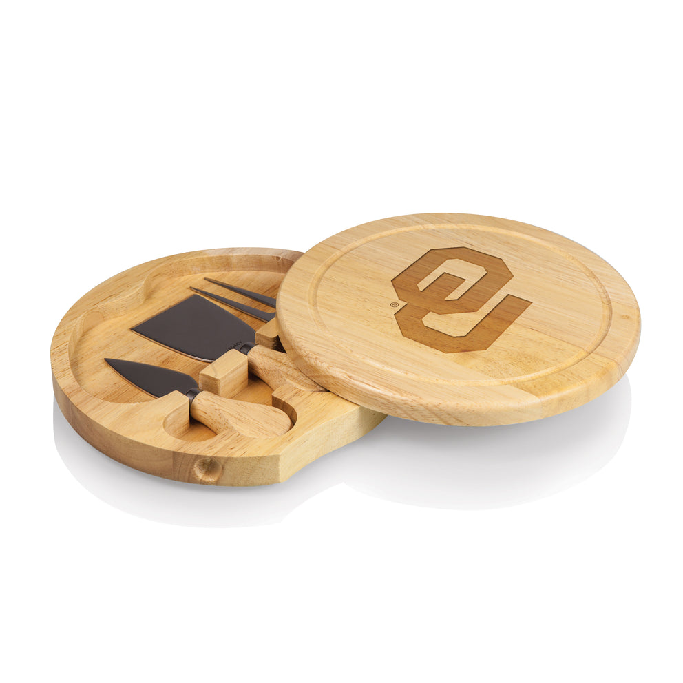 Oklahoma Sooners - Brie Cheese Cutting Board & Tools Set