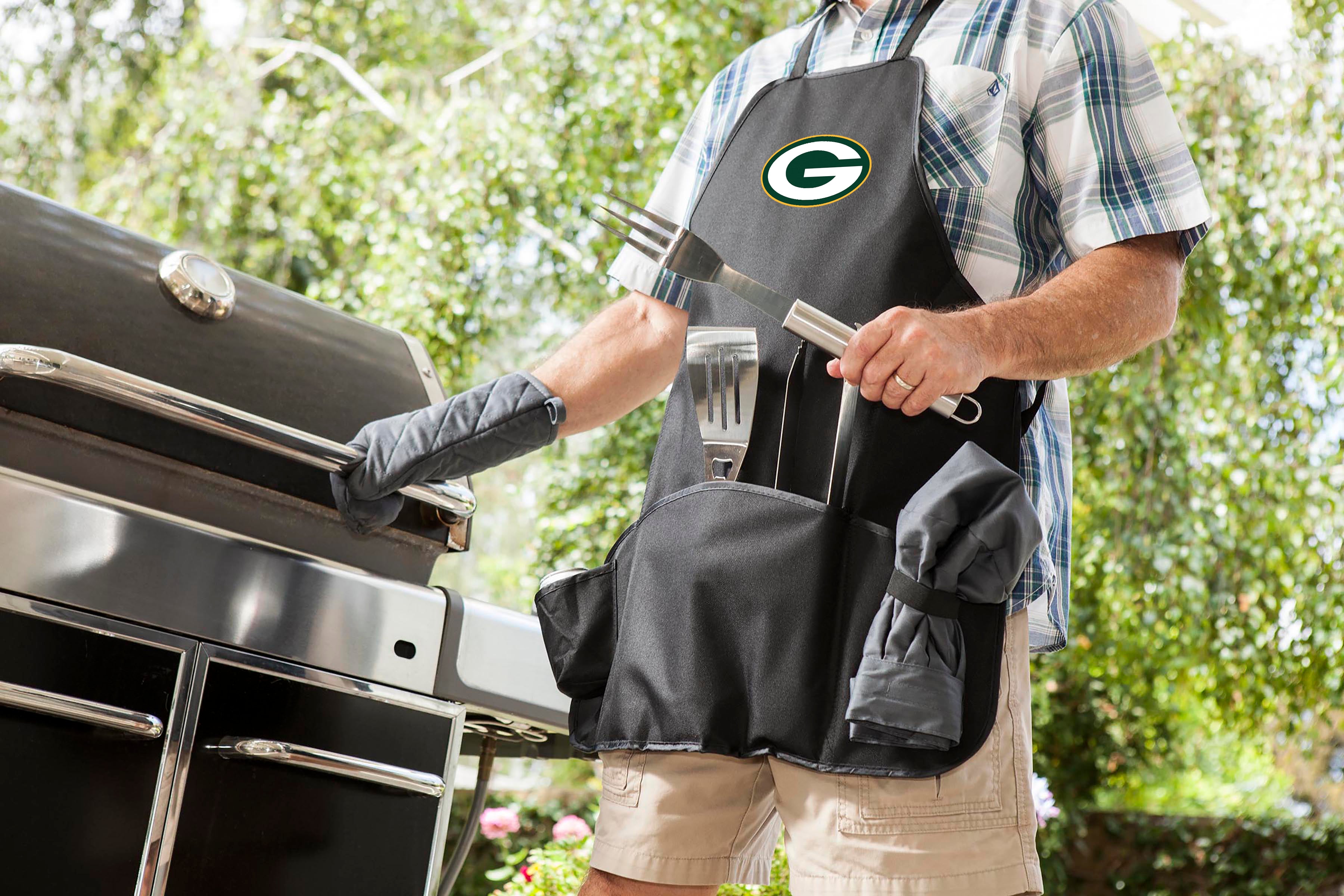 Green Bay Packers - BBQ Apron Tote Pro Grill Set