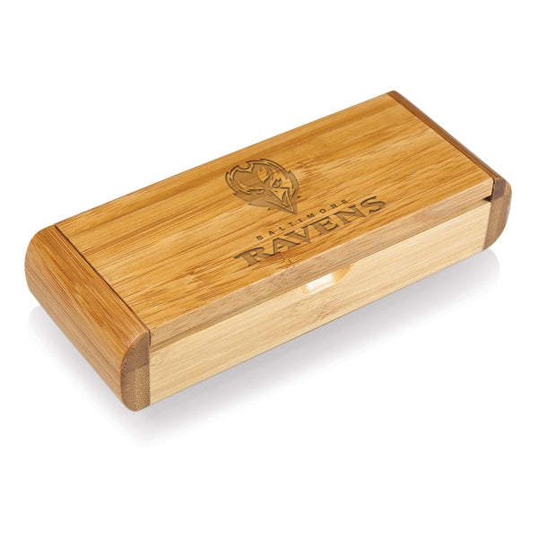 Baltimore Ravens - Elan Deluxe Corkscrew In Bamboo Box