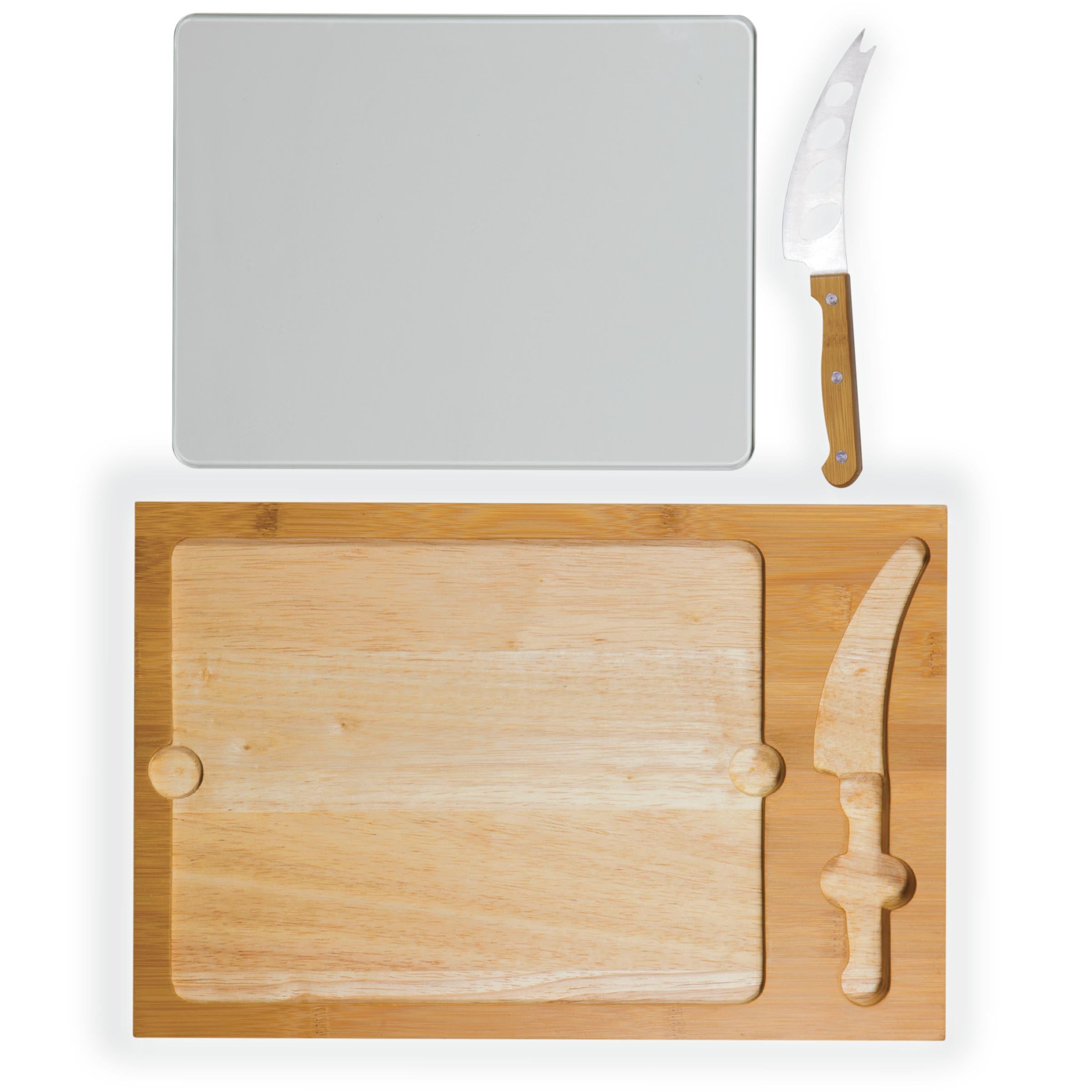 Wyoming Cowboys - Icon Glass Top Cutting Board & Knife Set