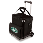 New York Jets - Cellar 6-Bottle Wine Carrier & Cooler Tote with Trolley