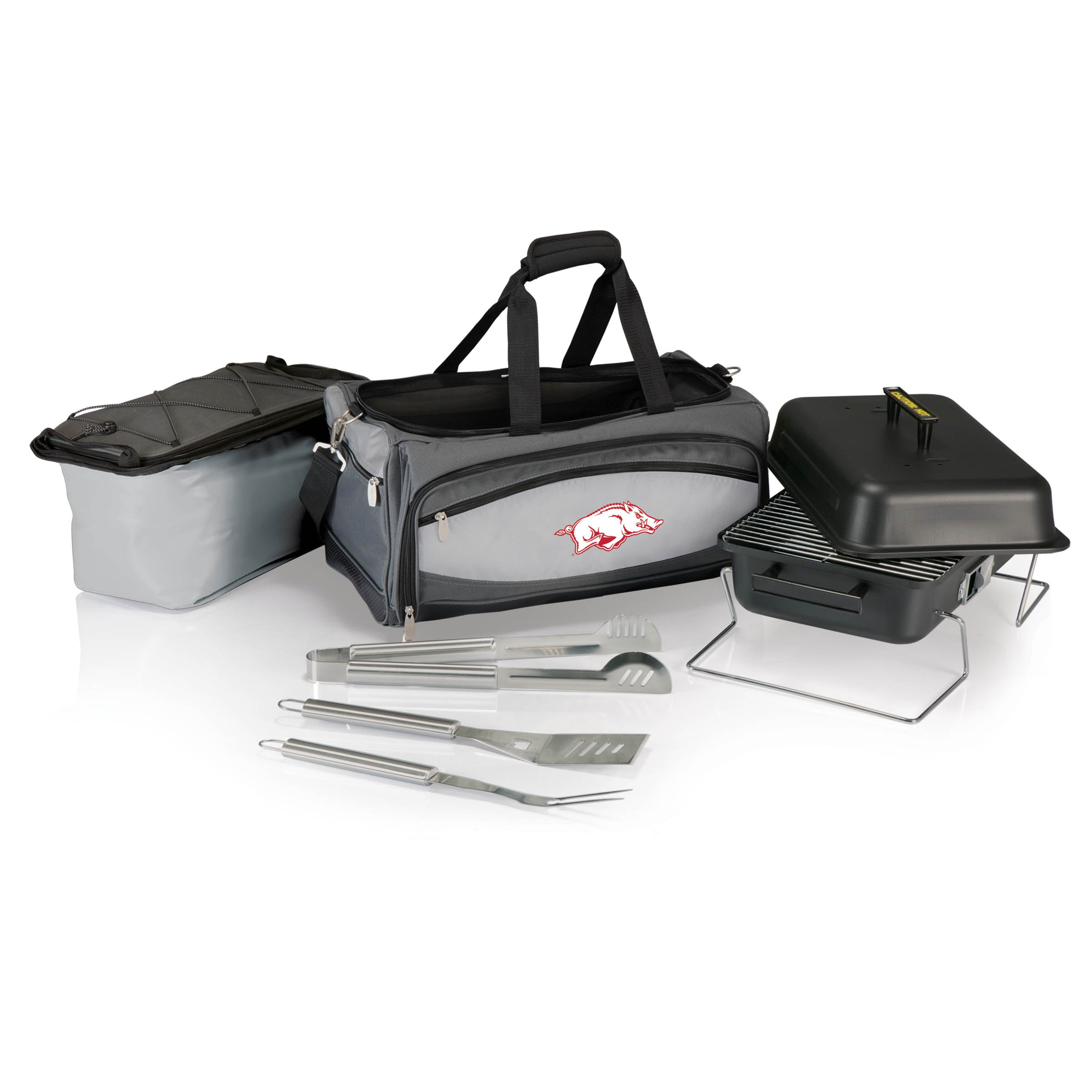 Arkansas Razorbacks - Buccaneer Portable Charcoal Grill & Cooler Tote