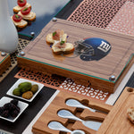 New York Giants - Concerto Glass Top Cheese Cutting Board & Tools Set