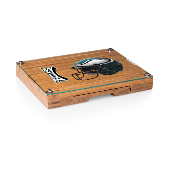 Philadelphia Eagles - Concerto Glass Top Cheese Cutting Board & Tools Set