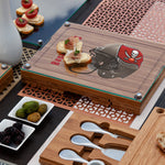 Tampa Bay Buccaneers - Concerto Glass Top Cheese Cutting Board & Tools Set