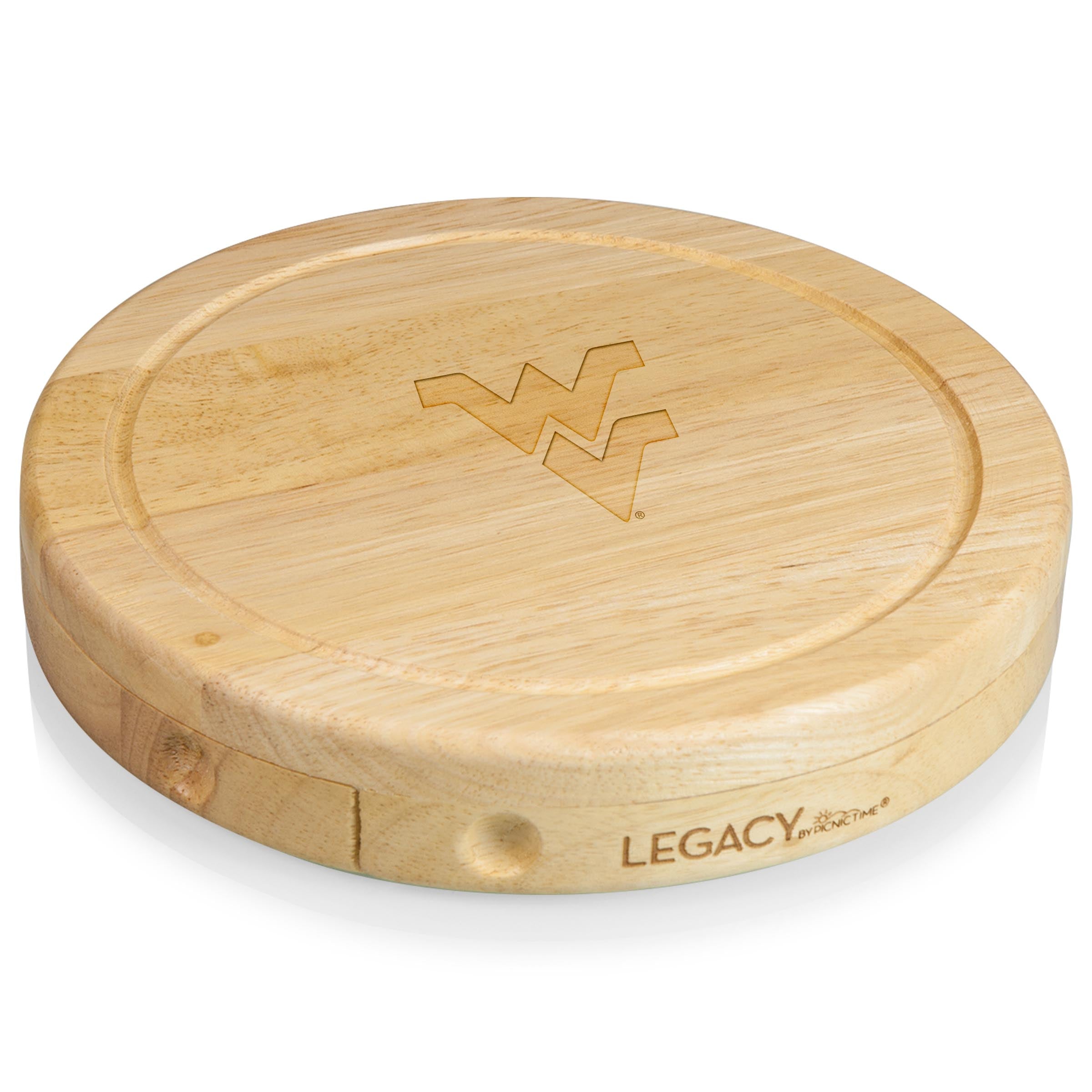 West Virginia Mountaineers - Brie Cheese Cutting Board & Tools Set