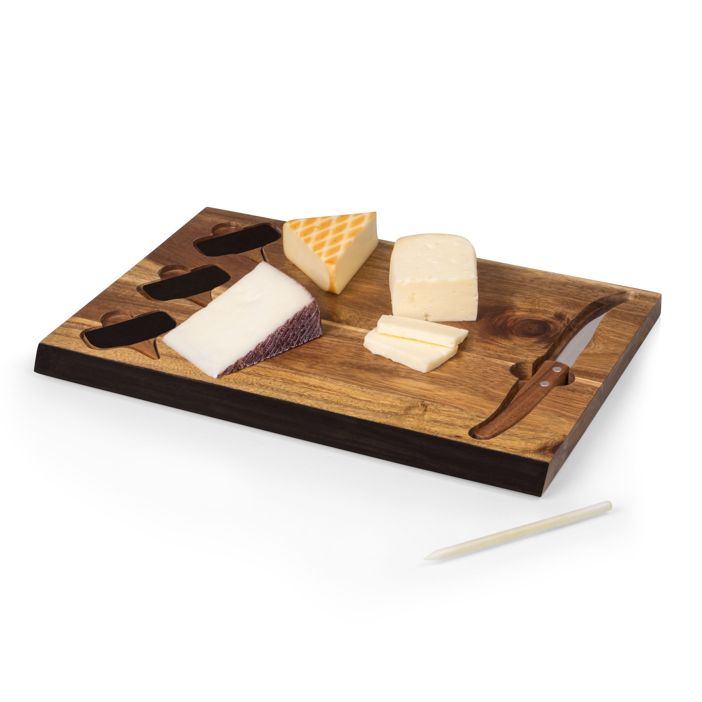 Louisville Cardinals - Delio Acacia Cheese Cutting Board & Tools Set