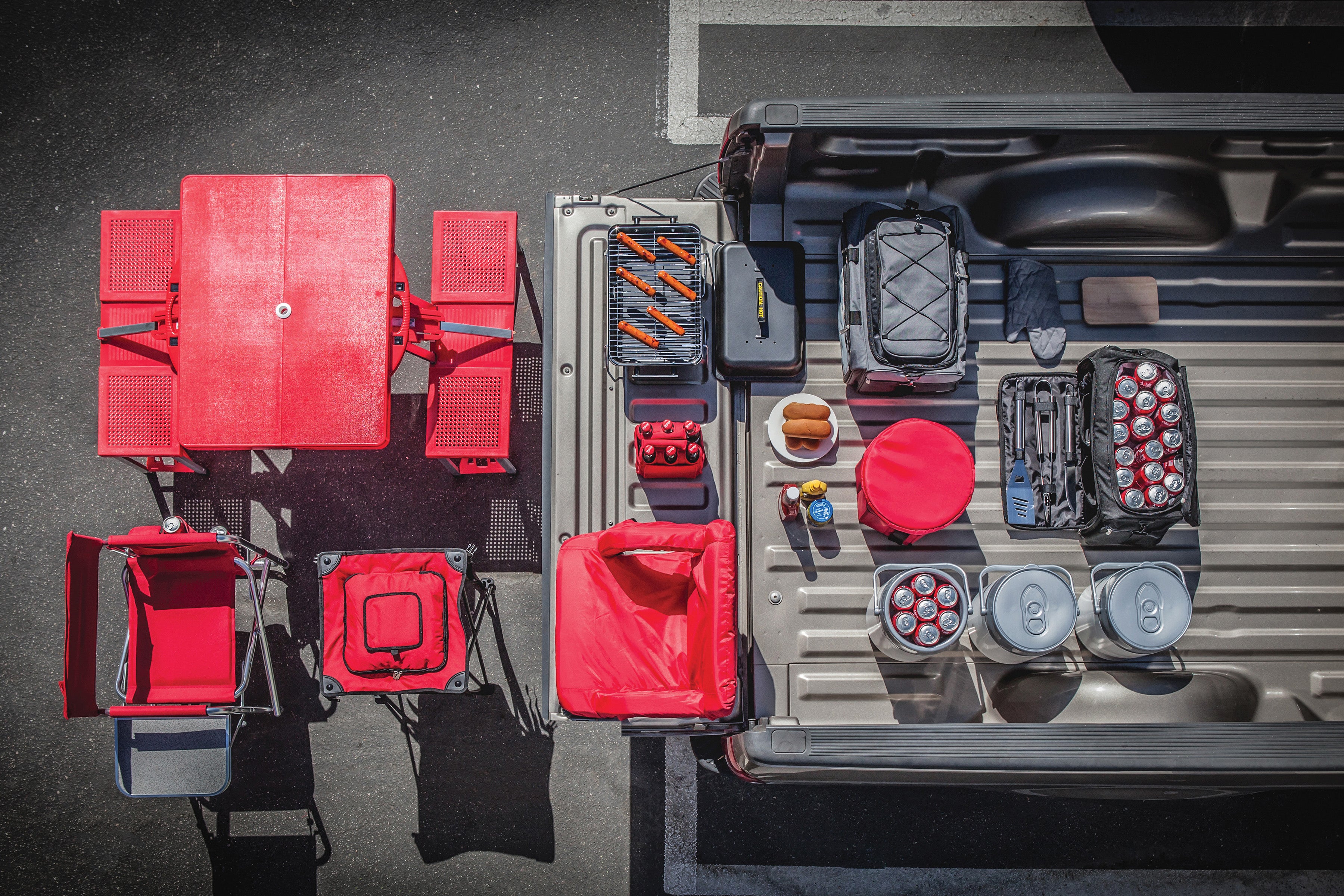 NC State Wolfpack - Picnic Table Portable Folding Table with Seats